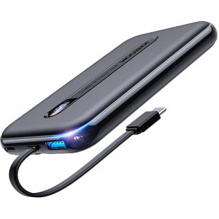 Baterie Externa 10000 mAh Quick Charger USB/USB Type C/ built in USB Type C cable