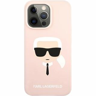 KARL LAGERFELD Husa Capac Spate Silicon Karl's Head Roz Apple iPhone 13 Pro Max