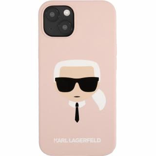 KARL LAGERFELD Husa Capac Spate Silicon Karl's Head Roz APPLE iPhone 13