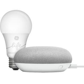 GOOGLE Smart Light Starter Kit, Home Mini With GE Bulb Alb