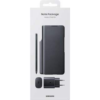 SAMSUNG Husa Agenda din piele cu Creion S Pen si Incarcator Retea 25W Negru SAMSUNG Galaxy Z Fold3 5G