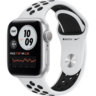 Smartwatch Watch 6 Nike 40mm Aluminiu Argintiu Si Curea Sport Pure Platinum Black Argintiu
