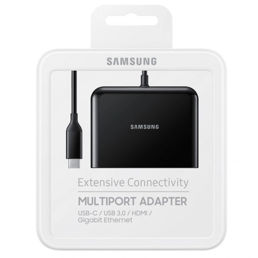 Adaptor Multiplu HDMI, Port USB 3.0A , USB-C, Port LAN  Negru