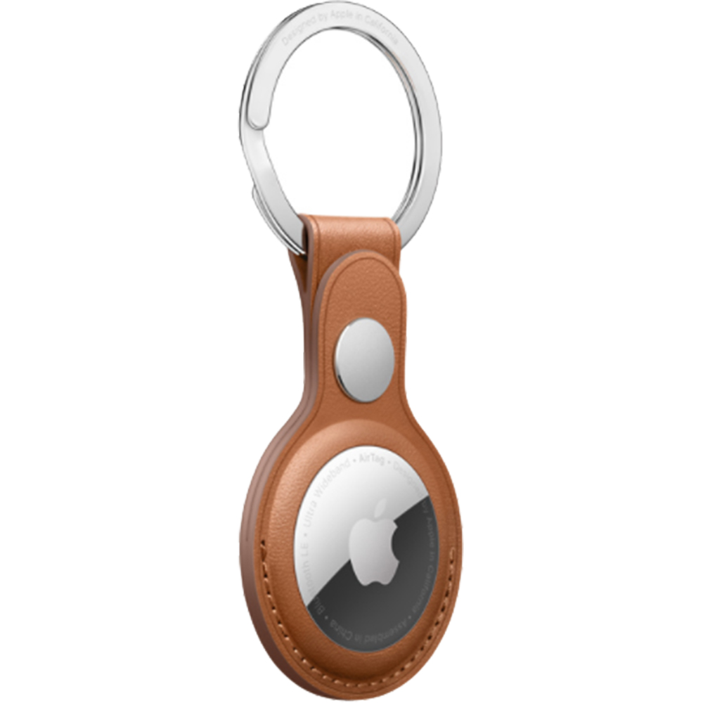 Breloc Leather Key Ring Pentru AirTag Maro