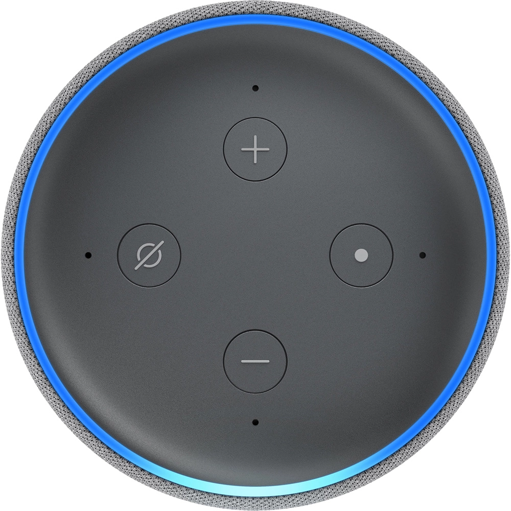 Boxa Portabila Bluetooth Echo Dot 3rd Generation, Alexa, Control Voce, Panou Control, Microfon, Difuzor, Conector 3.5 mm, Control Dispozitive Inteligente, Gri