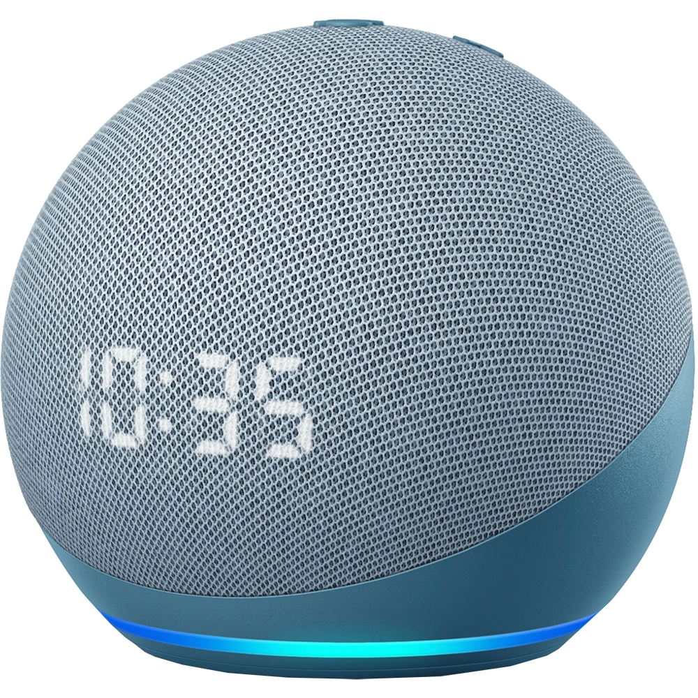 Boxa Inteligenta Echo Dot 4 Cu Ceas si Asistent Personal Alexa Twilight Blue Albastru