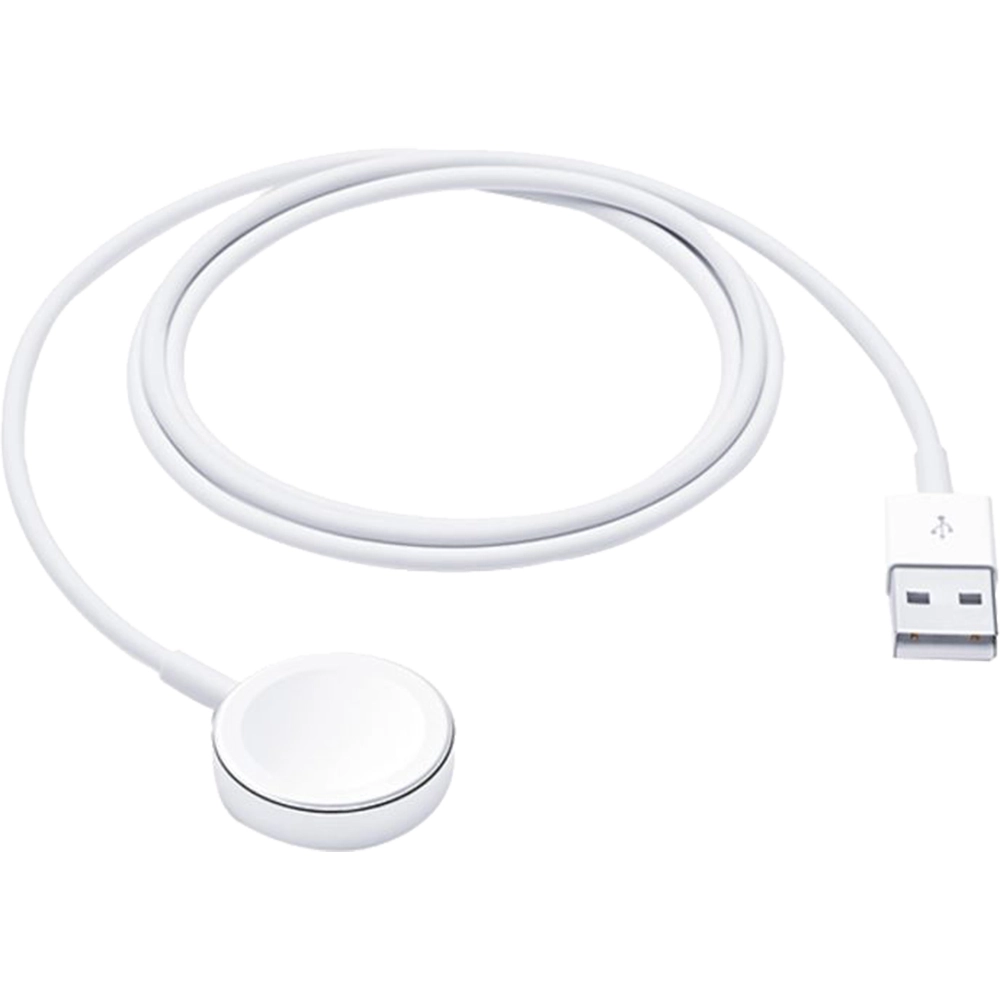 Cablu Incarcare magnetica wireless, 1M, cu mufa USB-A, pentru toate Apple Watch Series, Alb - Apple