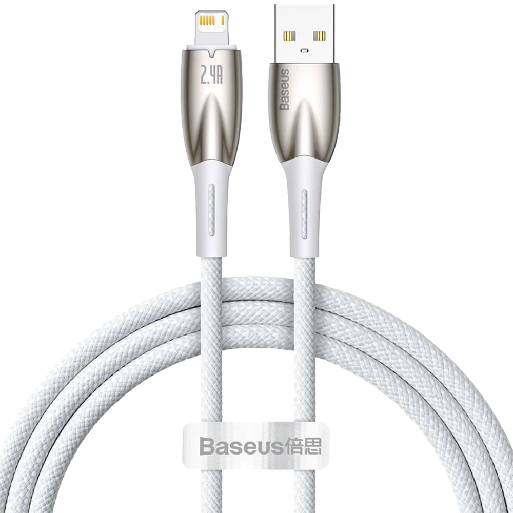 Cablu date Glimmer cu incarcare rapida USB-A - Lightning 480Mb/s 2.4A 1m