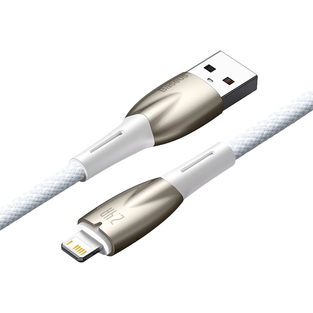 Cablu date Glimmer cu incarcare rapida USB-A - Lightning 480Mb/s 2.4A 2m