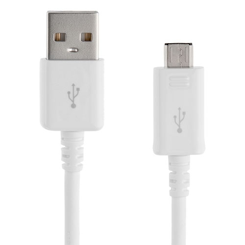 Cablu de date si incarcare 1M de la USB-A catre Micro USB, alb, nou, bulk (fara ambalaj)