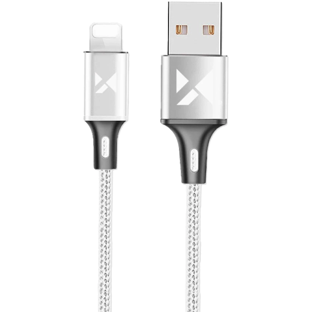 Cablu de incarcare rapid, de la USB-A catre Lightning (IOS) , cu lungime de 2m si putere incarcare 2,4A, culoare alb