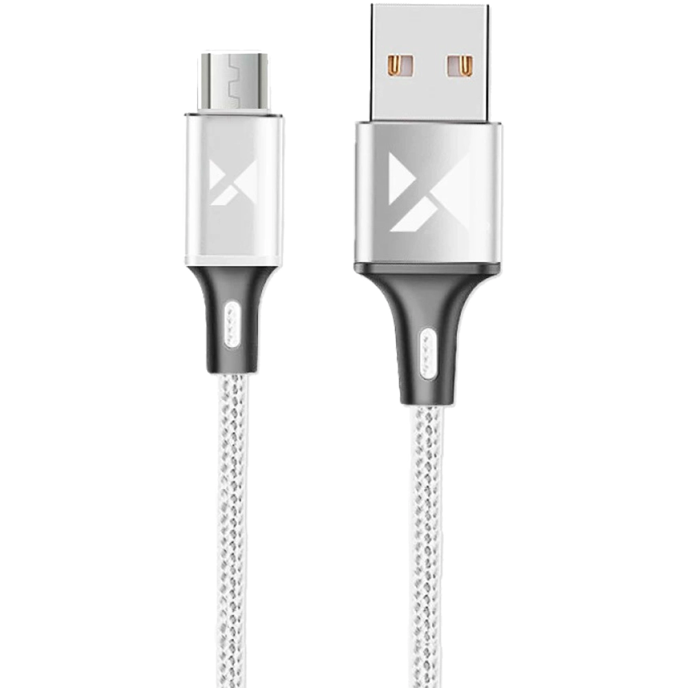 Cablu de incarcare rapid, de la USB-A catre Micro-USB, cu lungime de 2m si putere incarcare 2,4A, culoare alb