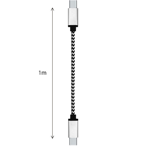 Cablu Date USB Type C To USB Type C 1M Aluminiu Alb Negru GOOGLE Pixel