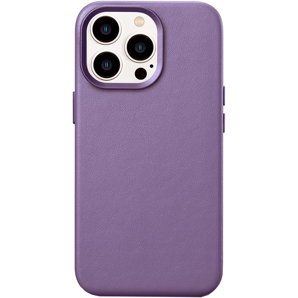 Husa Capac Spate Din Piele, Compatibila Cu MagSafe Light Purple Mov APPLE iPhone 14 Pro