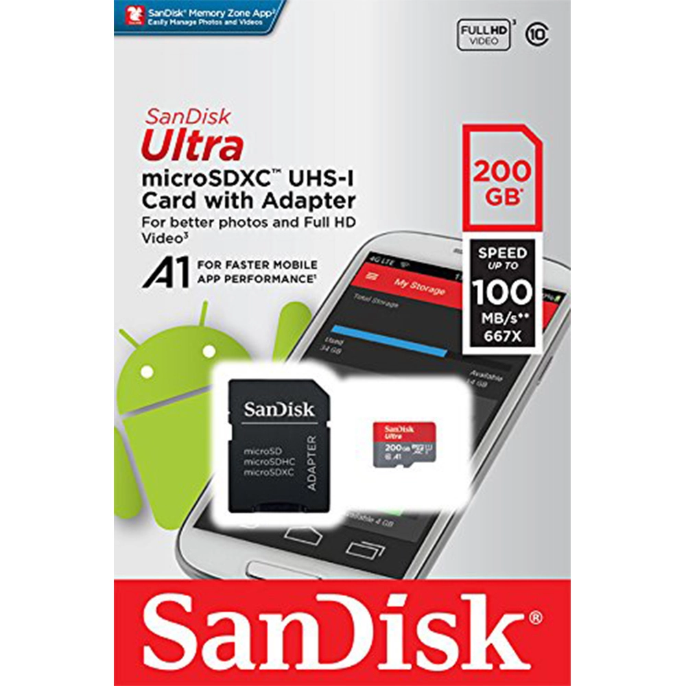 Card Memorie Ultra microSDXC 200GB + Adaptor SD