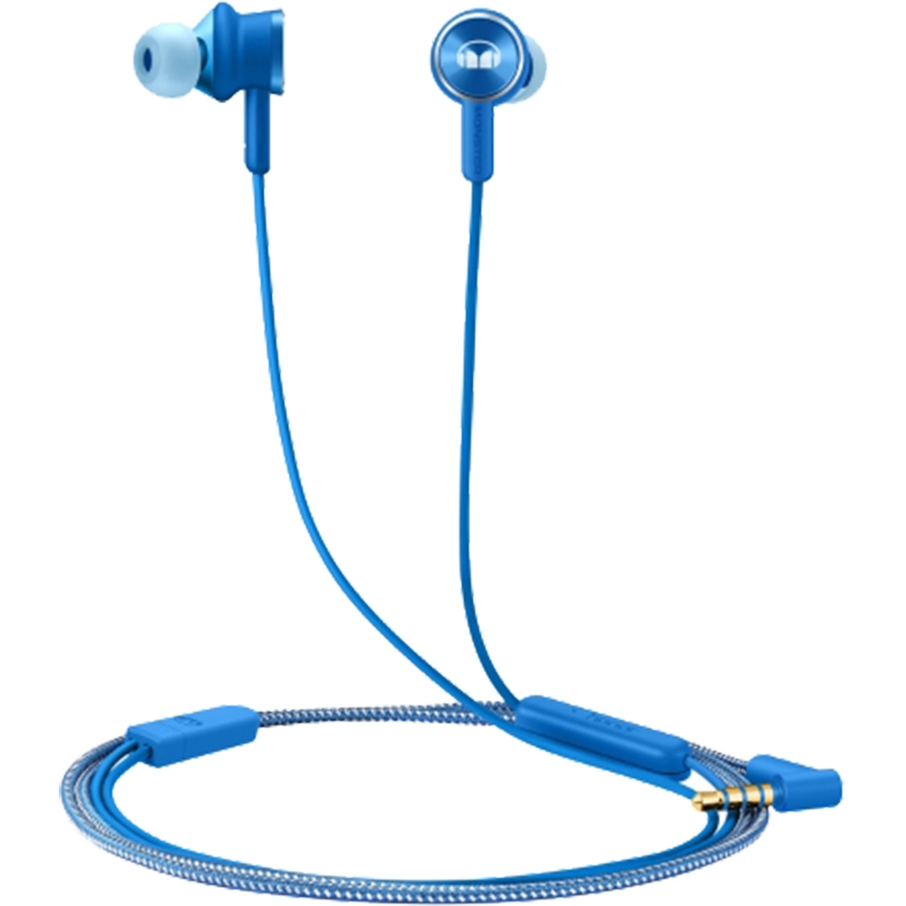 Casti Audio Honor Monster N-Tune 100, In Ear, Microfon, Buton Control, Mufa Jack 3,5mm, Albastru