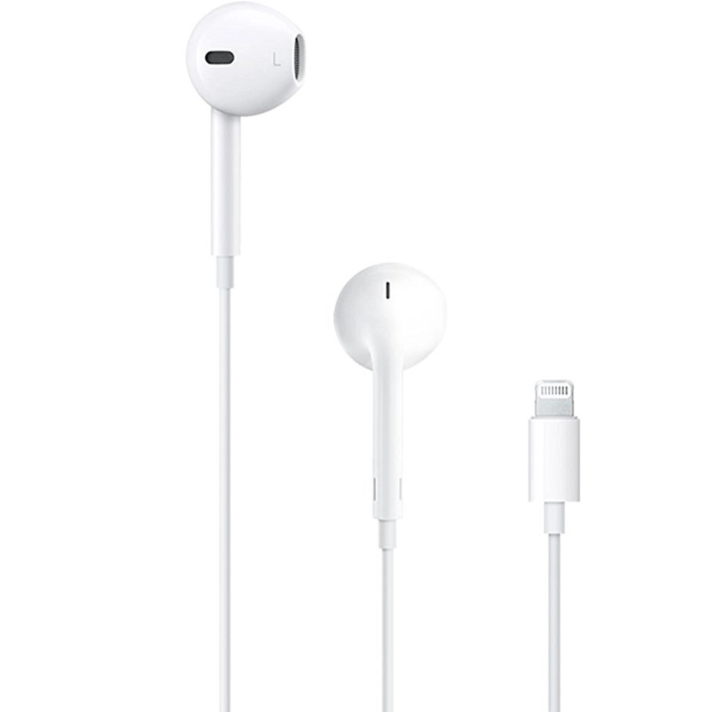 Casti cu microfon pe fir Apple EarPods cu mufa Lightning model MMTN2ZM/A , albe 