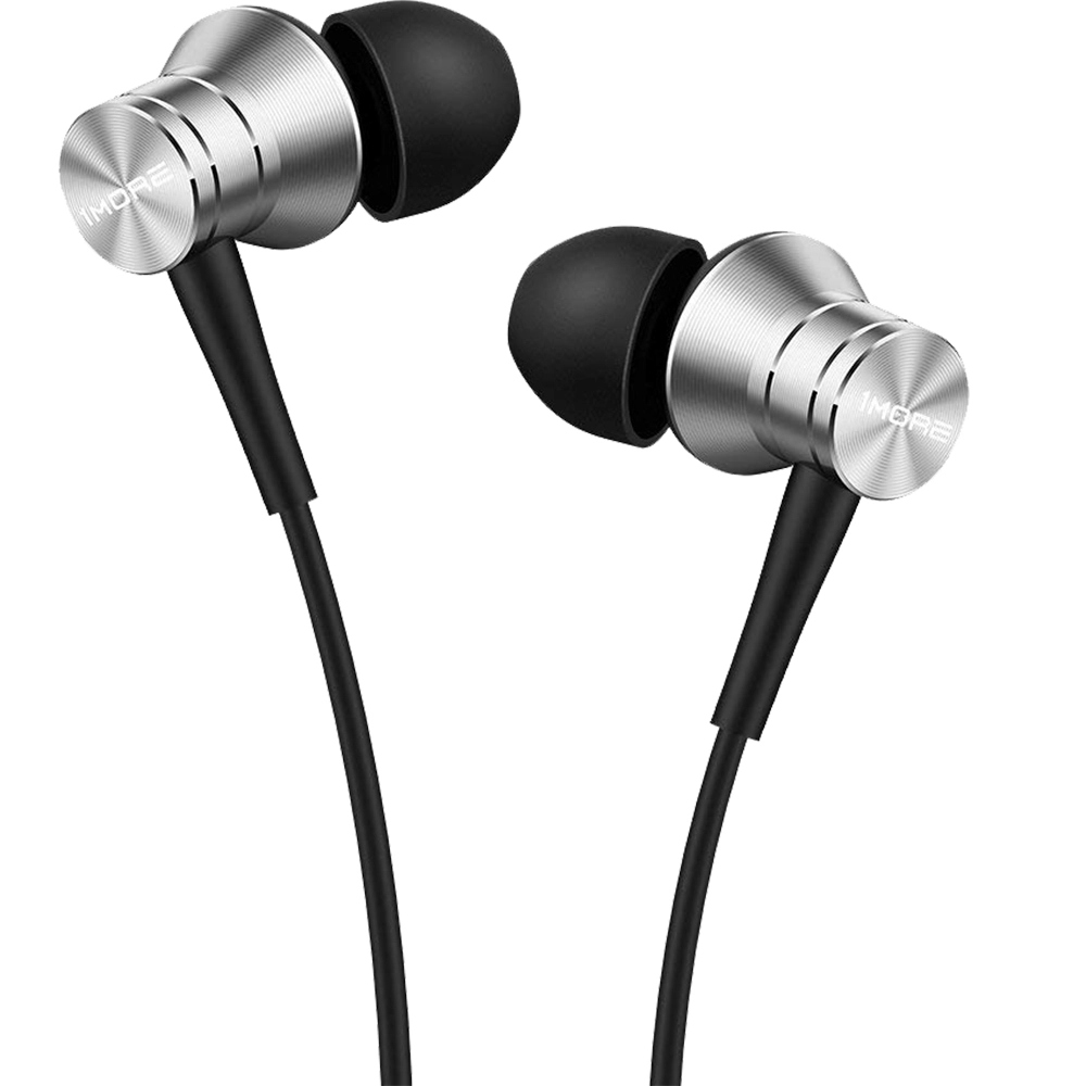 Casti Audio In Ear Piston Fit, Buton Control Volum, Microfon, Mufa Jack 3.5 mm, Argintiu