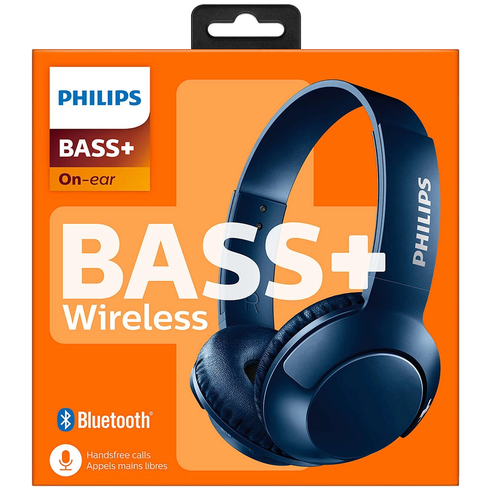 Casti Wireless Bass + On Ear Albastru