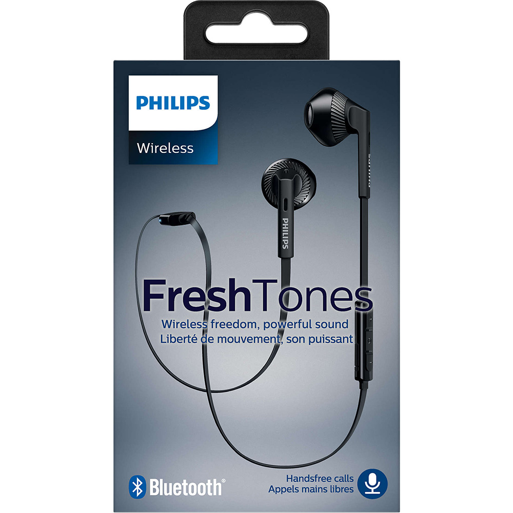 Casti Wireless Bluetooth FreshTones In Ear, Microfon, Buton Control, Negru