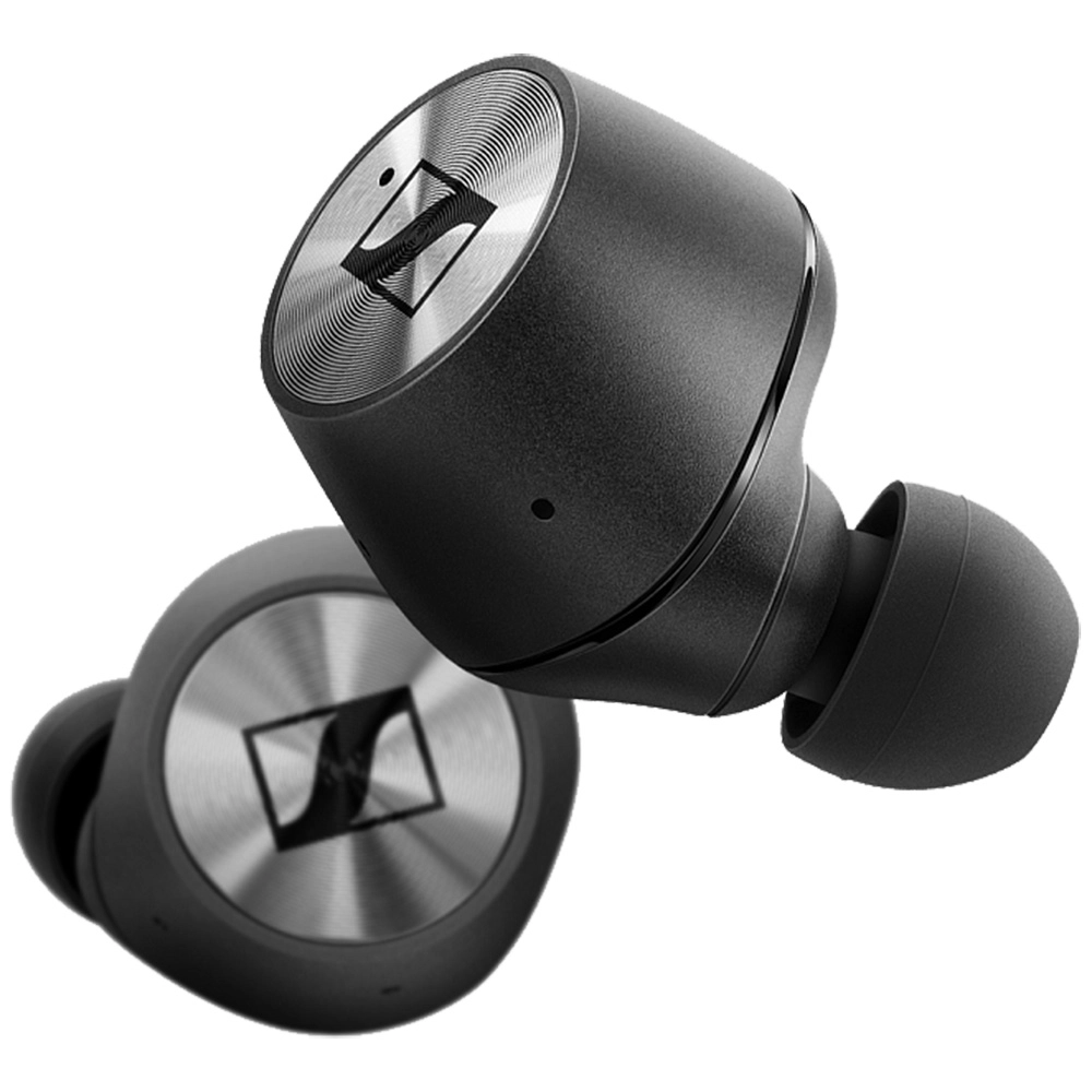 Casti Wireless Bluetooth Momentum True In Ear, Microfon, Control Tactil, Transparent Hearing, IPX4, Negru