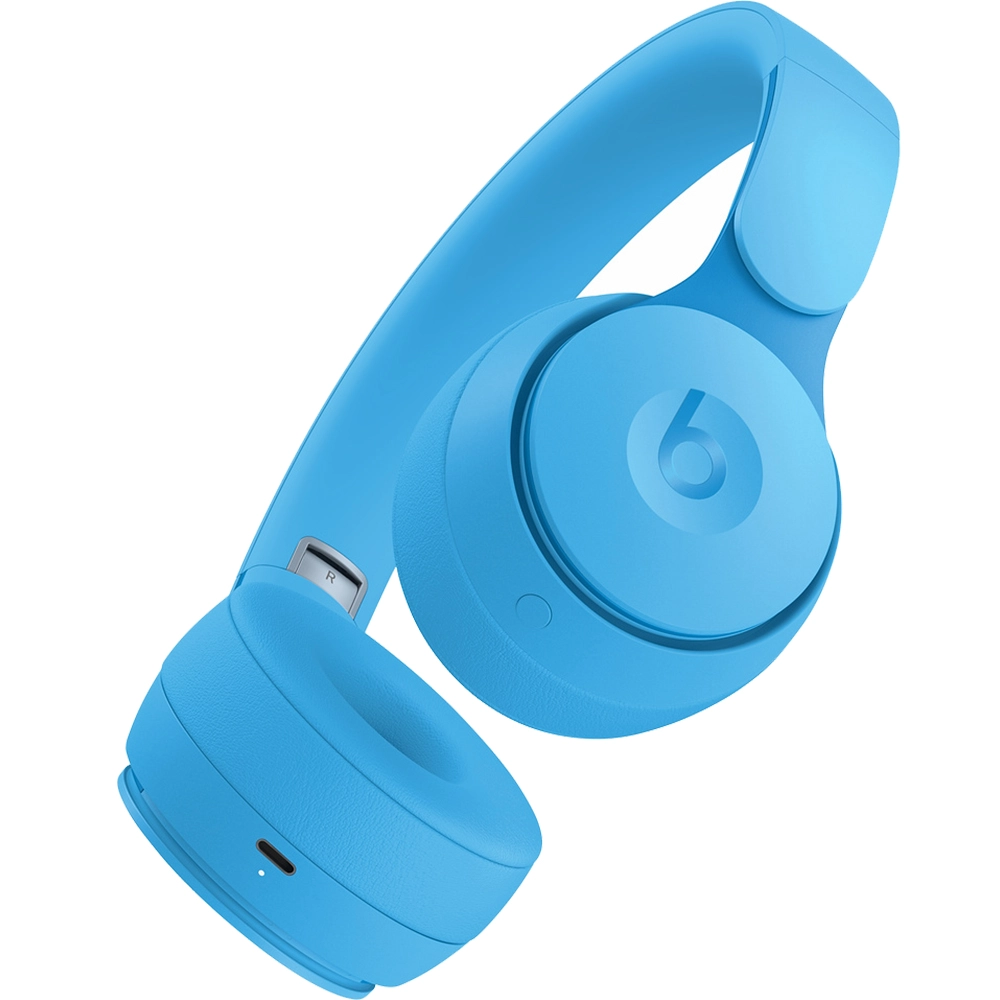 Casti Wireless Bluetooth Over Ear, Solo Pro, ANC, Fast Fuel, Control Tactil, Siri, Light Blue Albastru Deschis