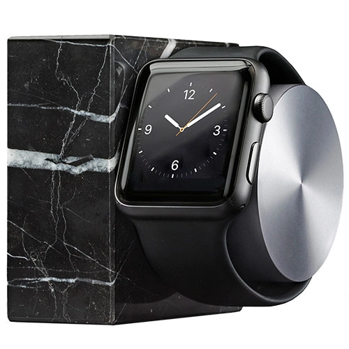 Dock Luxury Tech Marble Pentru Apple Watch Negru