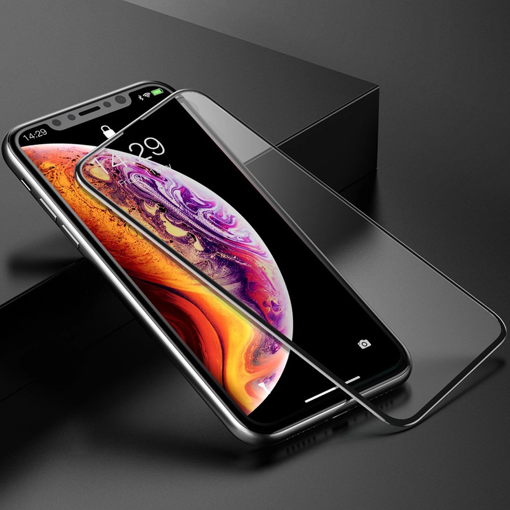 Folie De Protectie Sticla securizata 3D Negru APPLE iPhone 11 Pro Max, iPhone Xs Max