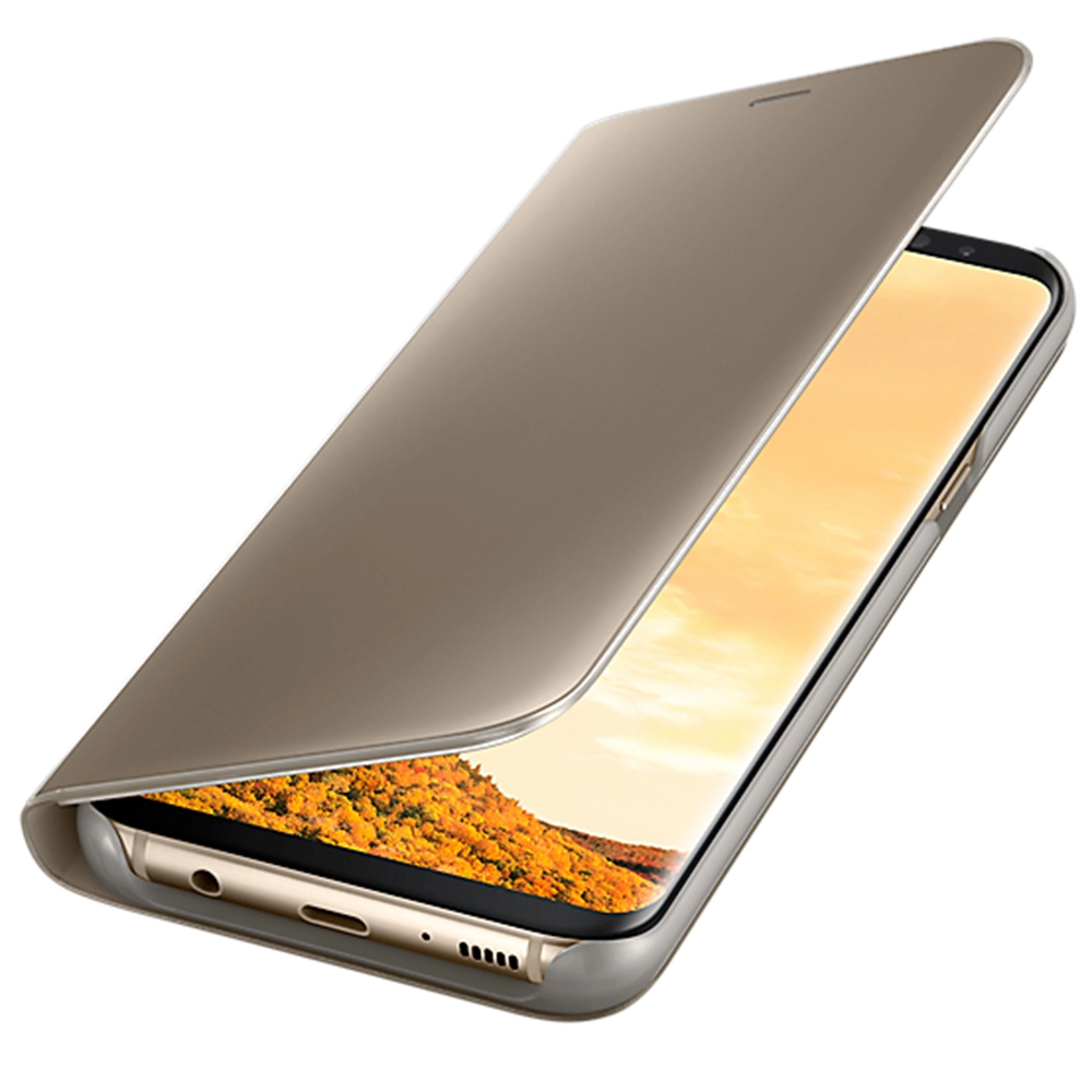 Husa Agenda Clear View Auriu SAMSUNG Galaxy S8 Plus