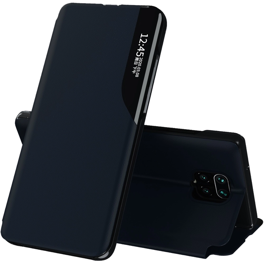 Husa Agenda Eco Leather View with Kickstand Albastru XIAOMI Redmi Note 9 Pro, Redmi Note 9S