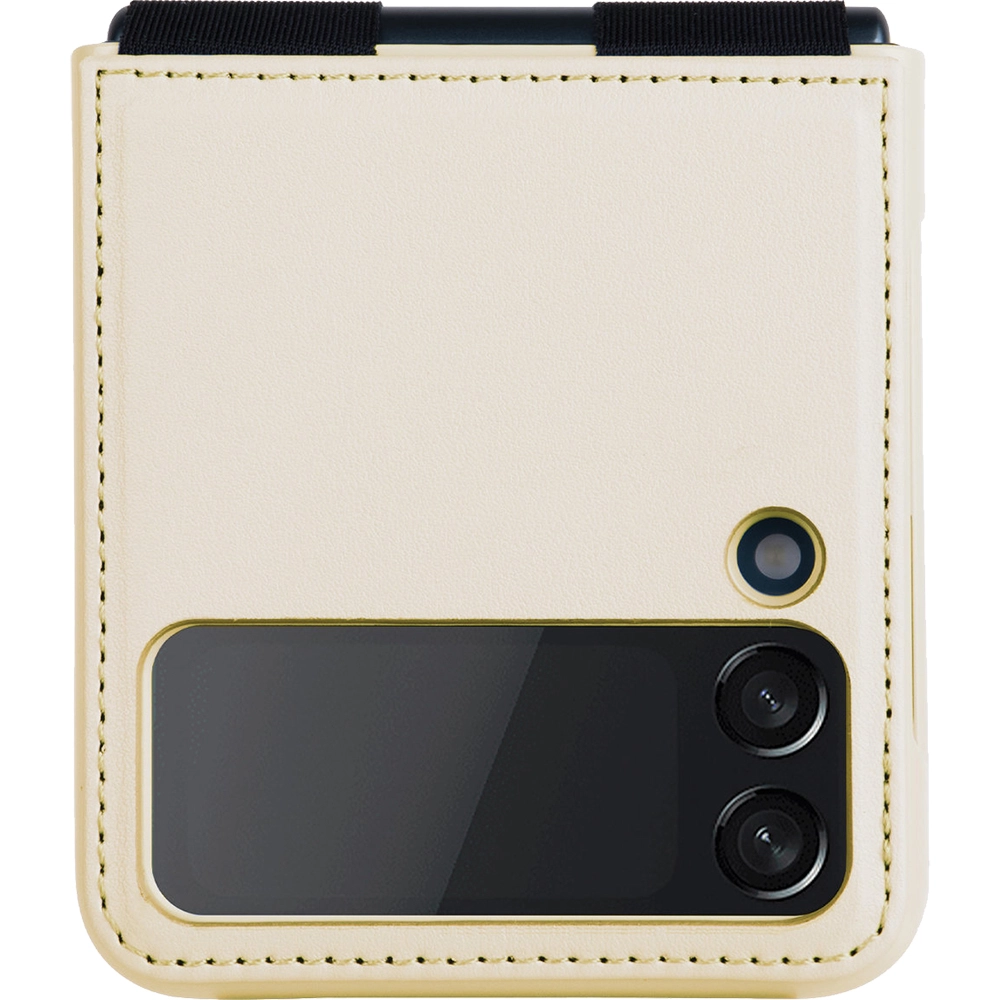 Husa Agenda Qin Vegan Leather Auriu SAMSUNG Galaxy Z Flip 4