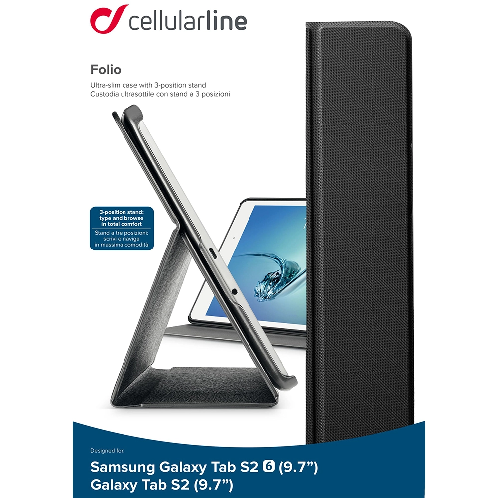 Husa Agenda Slim Stand Negru SAMSUNG Galaxy Tab S2 9.7