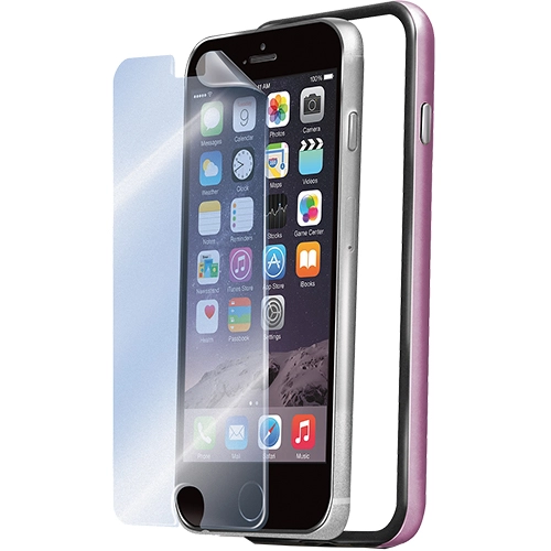 Husa Bumper +Folie Transparenta Roz APPLE iPhone 6 Plus, iPhone 6s Plus