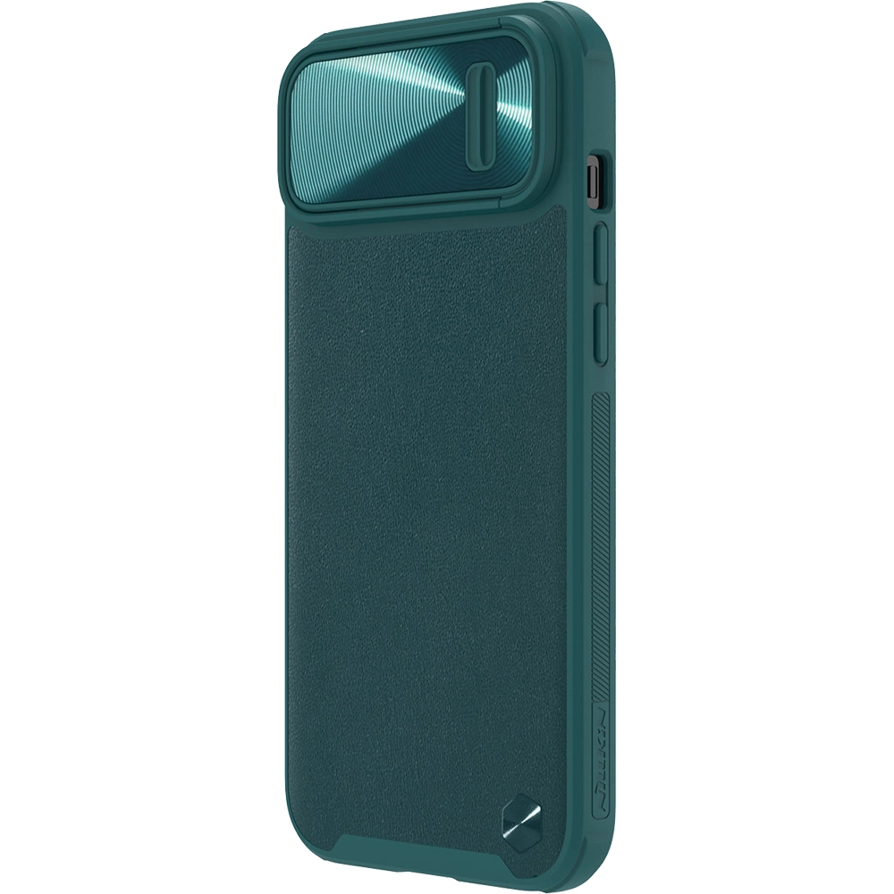 Husa Capac Spate CamShield S Piele cu Protectie Camera Verde APPLE Iphone 14 Plus
