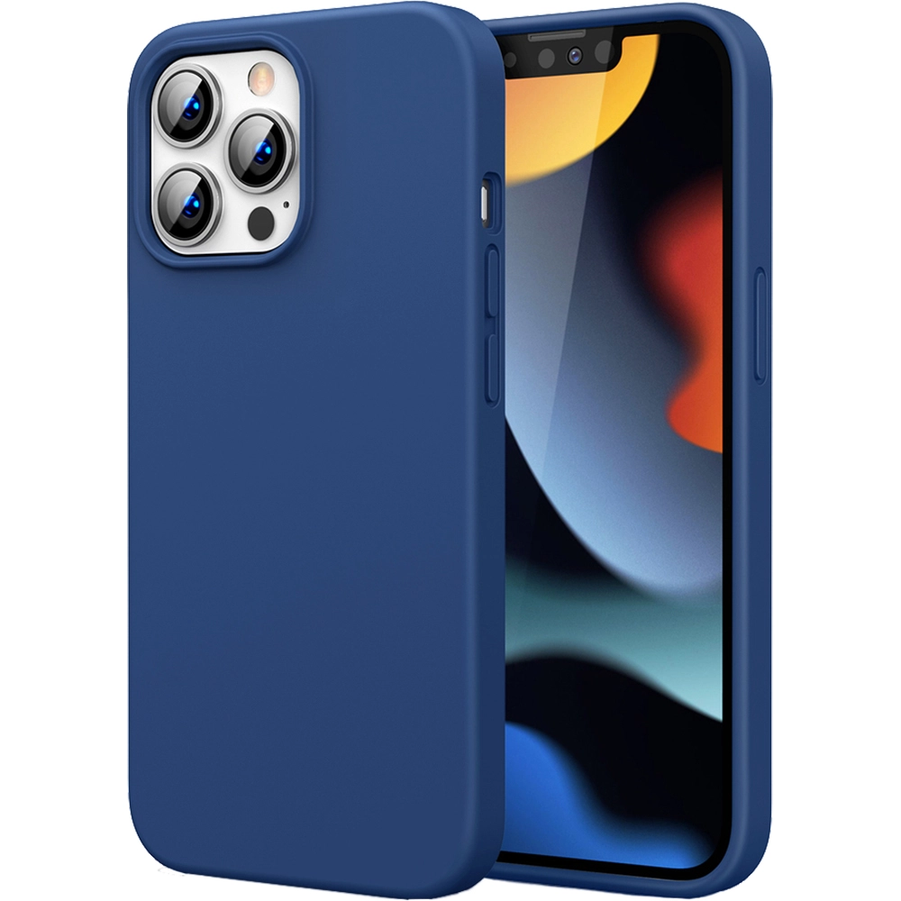 Husa Capac Spate flexibil din silicon Albastru Apple iPhone 13 Pro Max