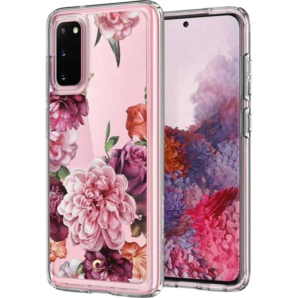 Husa Capac Spate Floral Roz SAMSUNG Galaxy S20