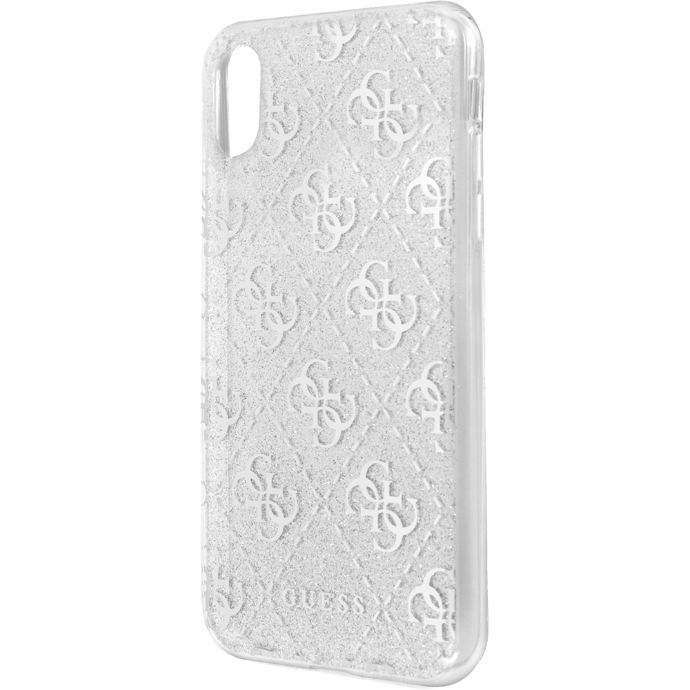 Husa Capac Spate Glitter Argintiu APPLE iPhone X, iPhone Xs
