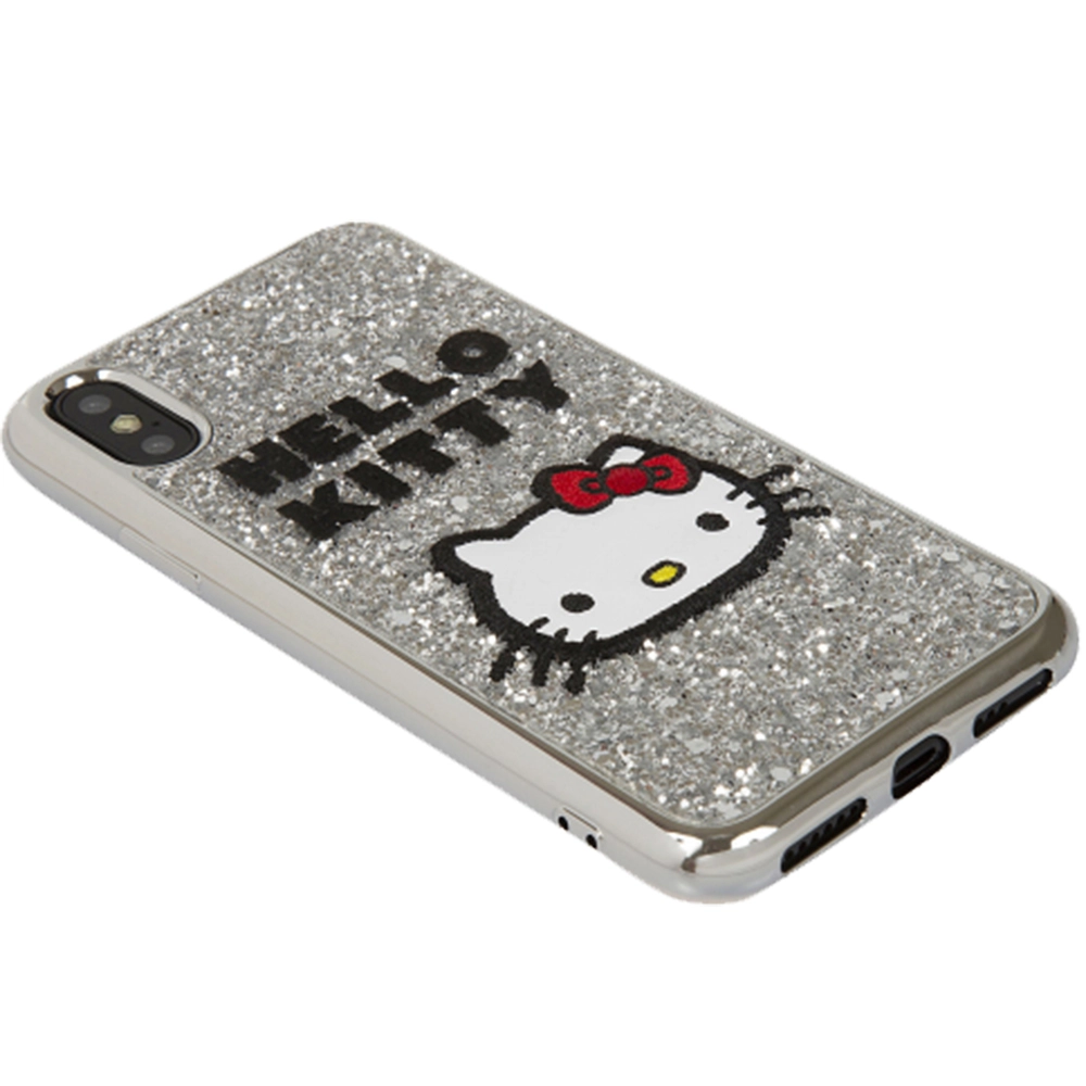 Husa Capac Spate Glitter Hello Kitty APPLE iPhone Xs