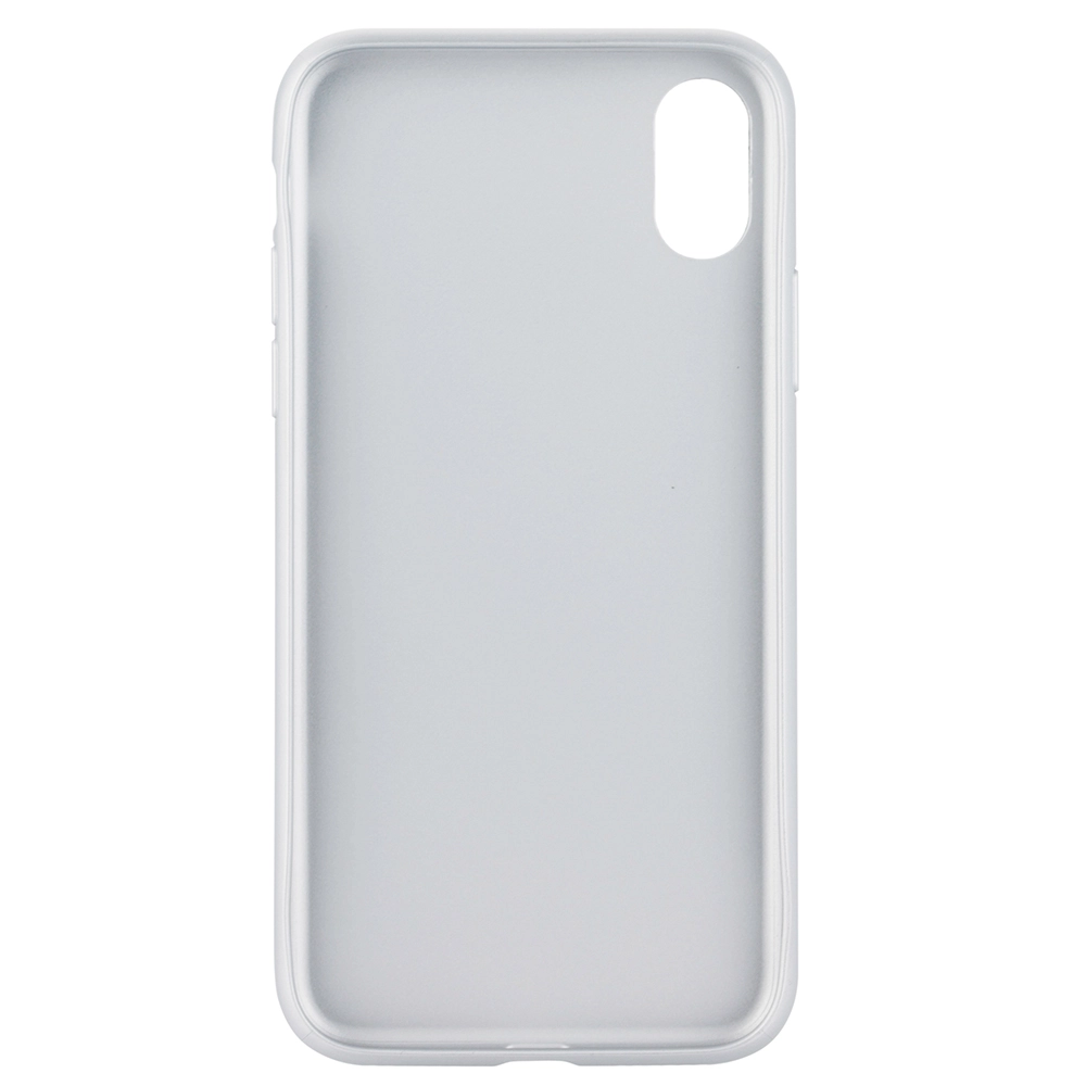 Husa Capac Spate Iridescent Piele Argintiu APPLE iPhone X, iPhone Xs
