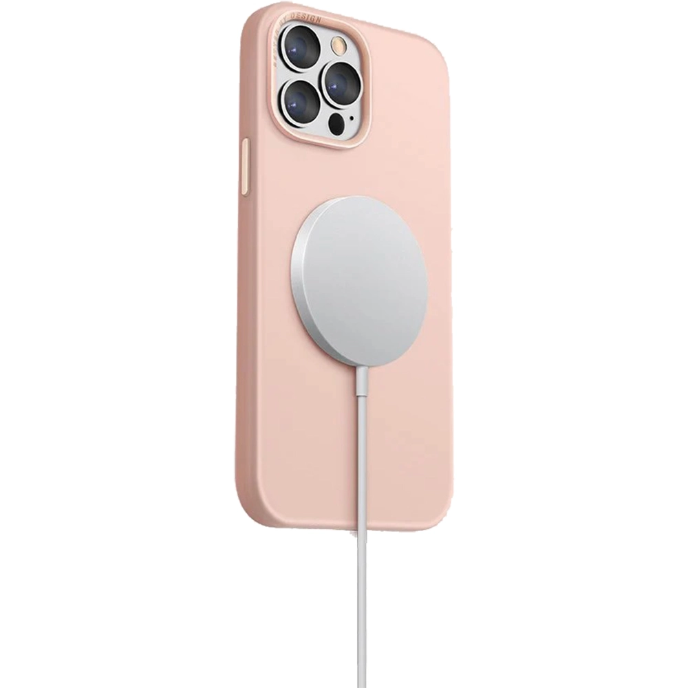 Husa Capac Spate Lino Magsafe Blush Pink Roz APPLE iPhone 13 Pro