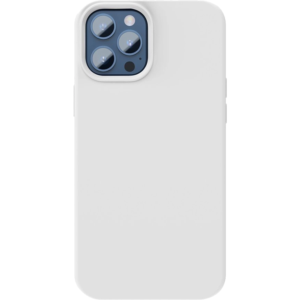 Husa Capac Spate Liquid Silica Gel Magnetic Alb APPLE Iphone 12 Pro, Iphone 12 Pro Max