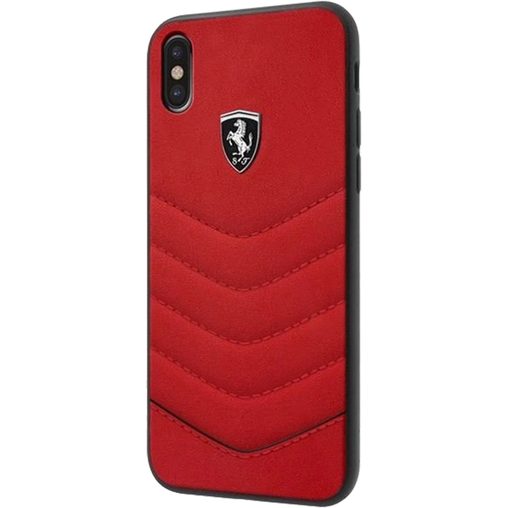 Husa Capac Spate Piele Heritage Quilted Rosu APPLE iPhone X