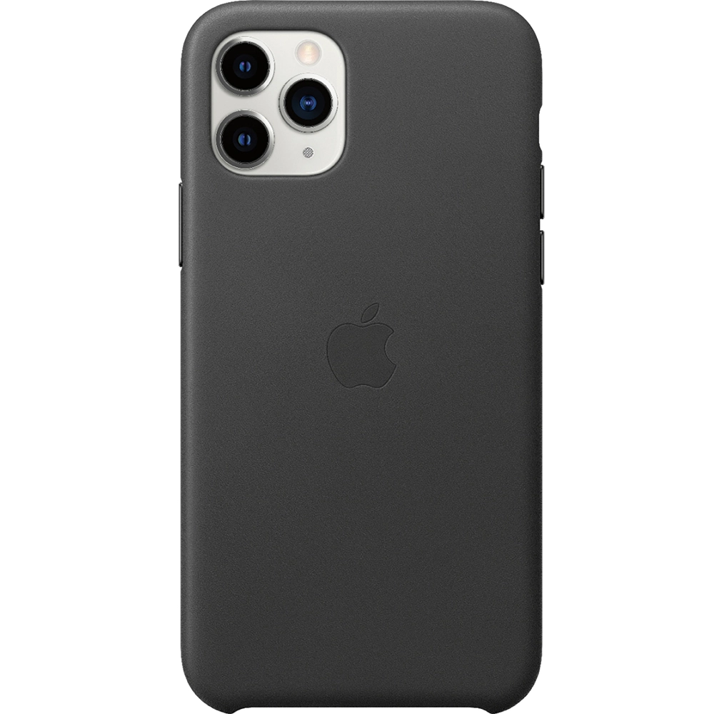 Husa originala din Piele Neagra pentru Apple iPhone 11 Pro