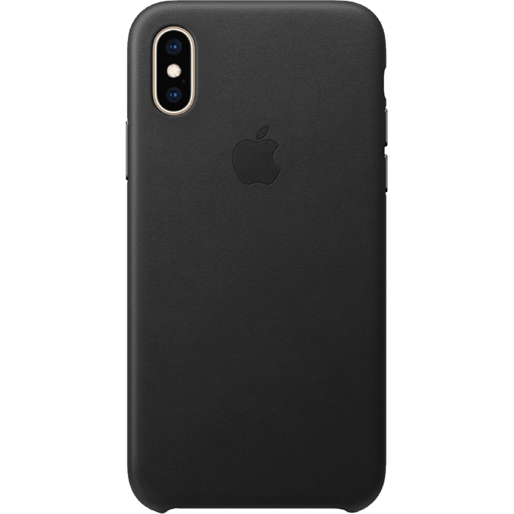Husa originala din Piele Neagra pentru Apple iPhone X