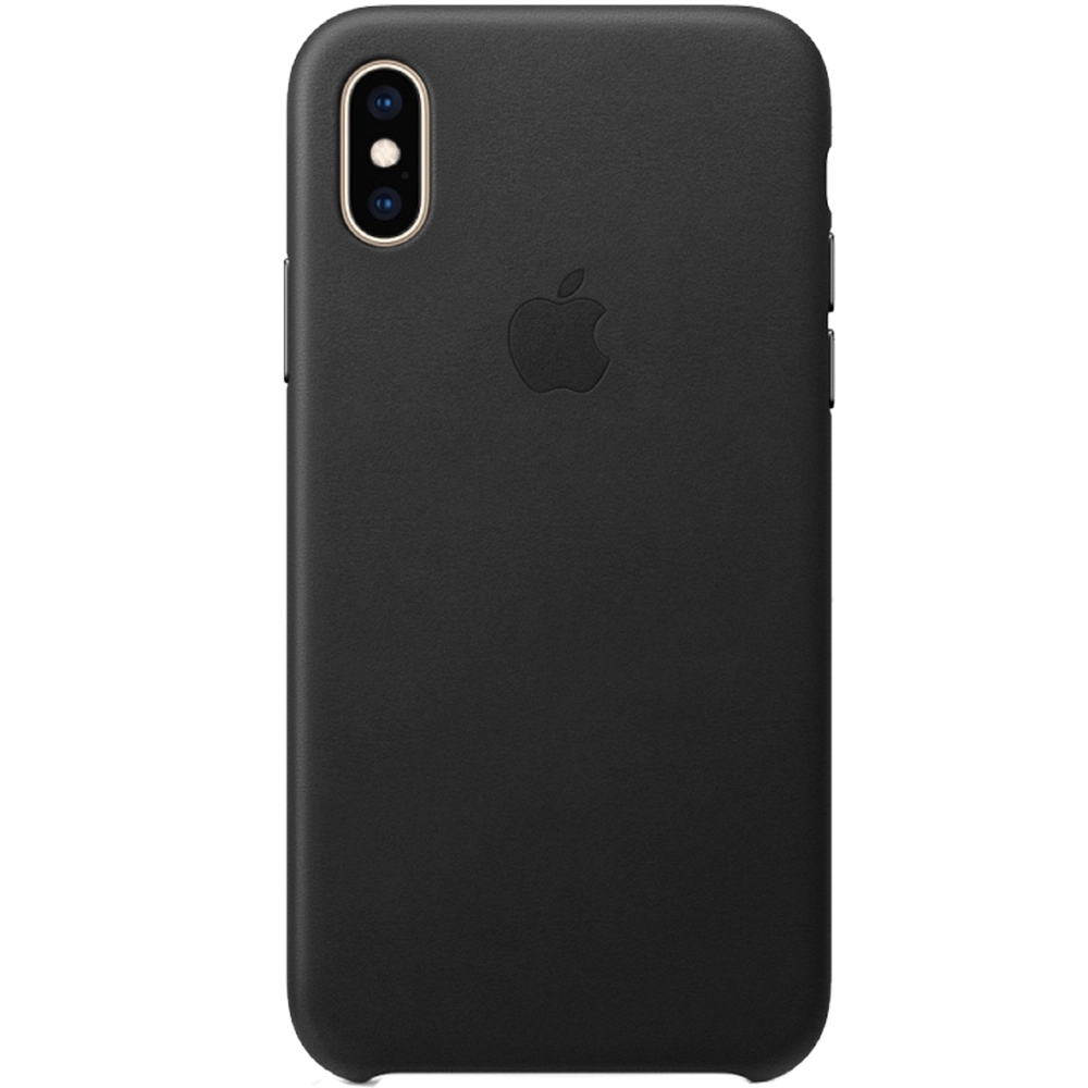 Husa originala din Piele Neagra pentru Apple iPhone Xs
