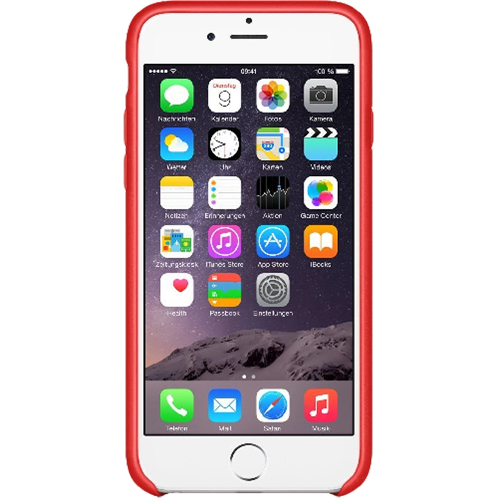Husa originala din Piele Rosie pentru Apple iPhone 7 si 8