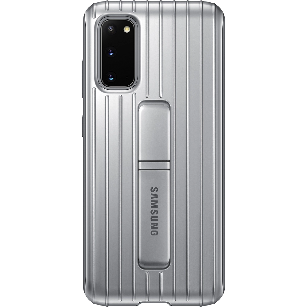 Husa Capac Spate Protectiv Standing Cover Argintiu SAMSUNG Galaxy S20