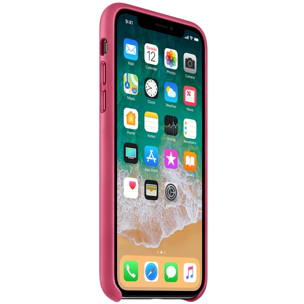 Husa originala din Piele Roz pentru Apple iPhone X