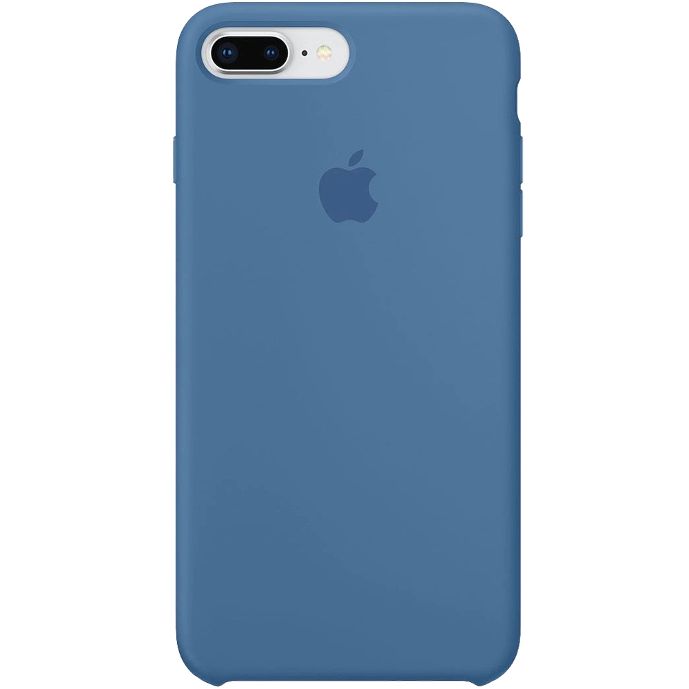 Husa originala din Silicon Denim Albastru pentru Apple iPhone 7 Plus si iPhone 8 Plus