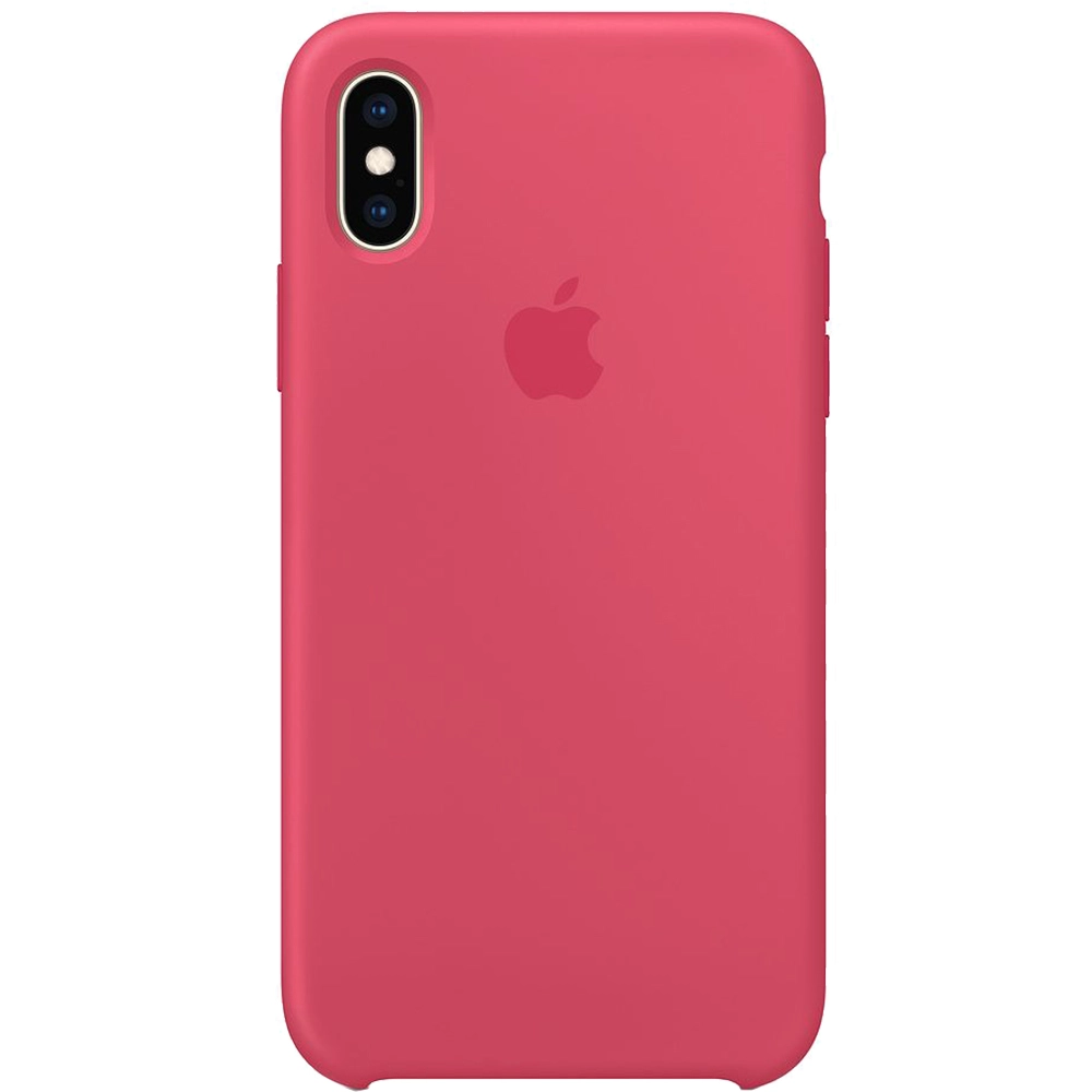 Husa originala din Silicon Hibiscus Rosu pentru Apple iPhone Xs